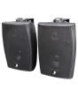 PAIR 60W Active Wall Mount Speakers BLACK, BLUETOOTH  and AUX Inputs P602YBA