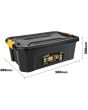 30L Heavy Duty Stackable Storage Box with Clip on Lid