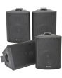 4x 4” 2 Way Stereo Speakers 70W 8Ohm Black Wall Mounted Background Music Hi-Fi