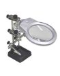 LED Illuminated Magnifier Helping Hands With Articulated Arms