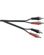 Standard 2x Phono Plugs To 2x Phono Plugs Screened Lead 1.2m