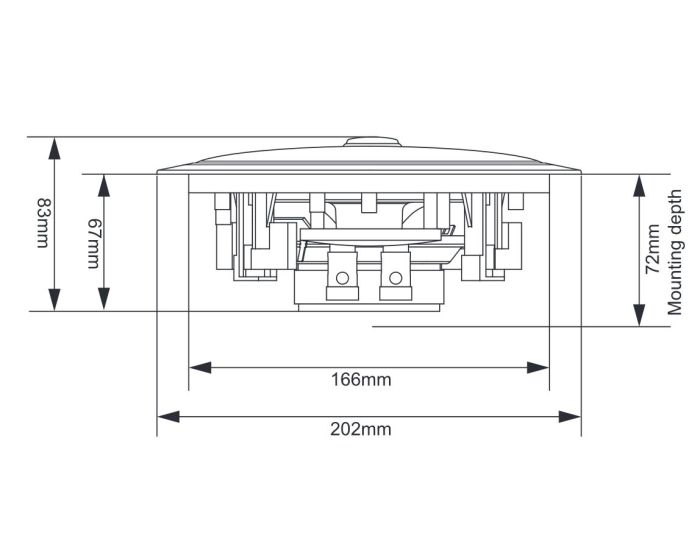 4x Ceiling Wall Surround Sound Speakers 80w 5.25in 952.528 B