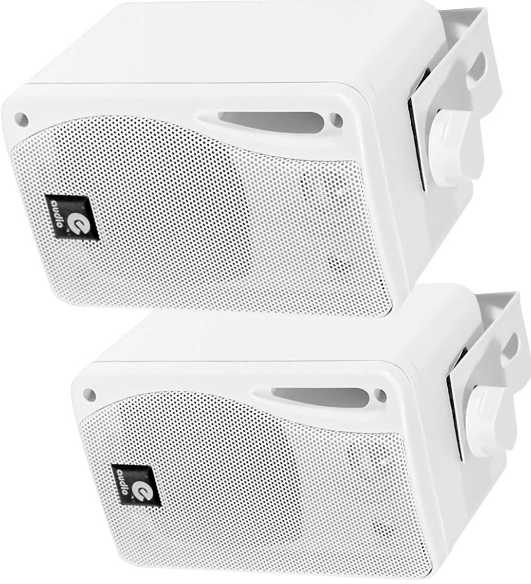 Bluetooth Wall Speakers and Bluetooth Amplifier System Indoor Outdoor 3" White