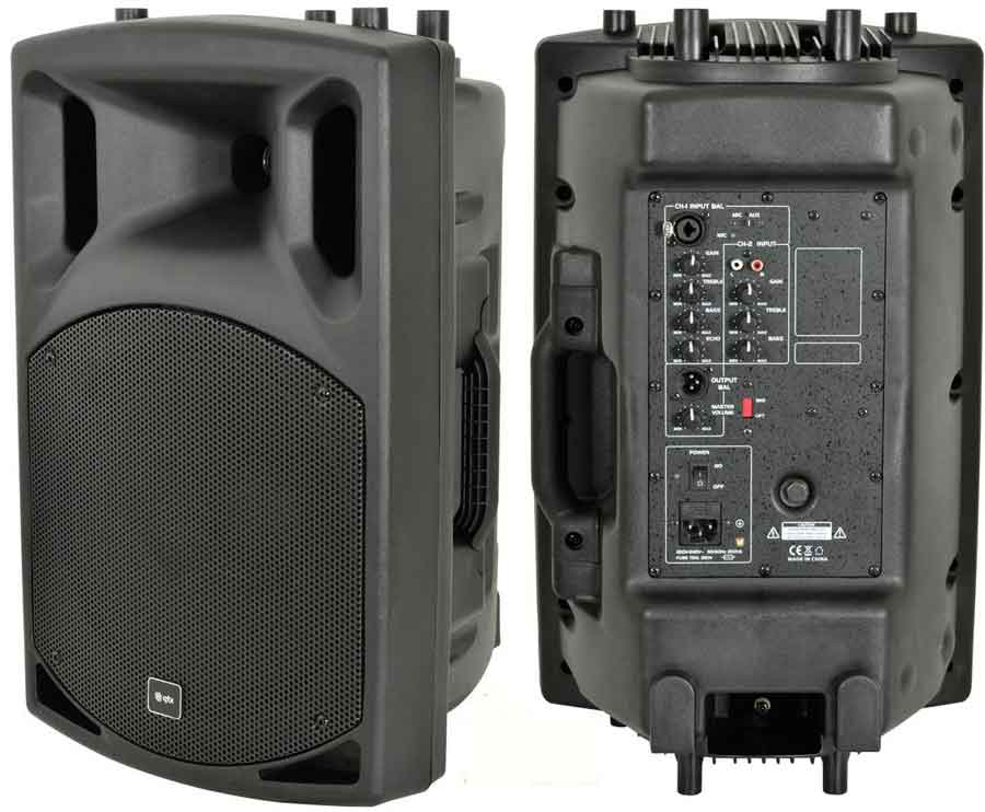Pair DJ 12 Inch ABS Active PA Speakers Disco Party Sound System 800W